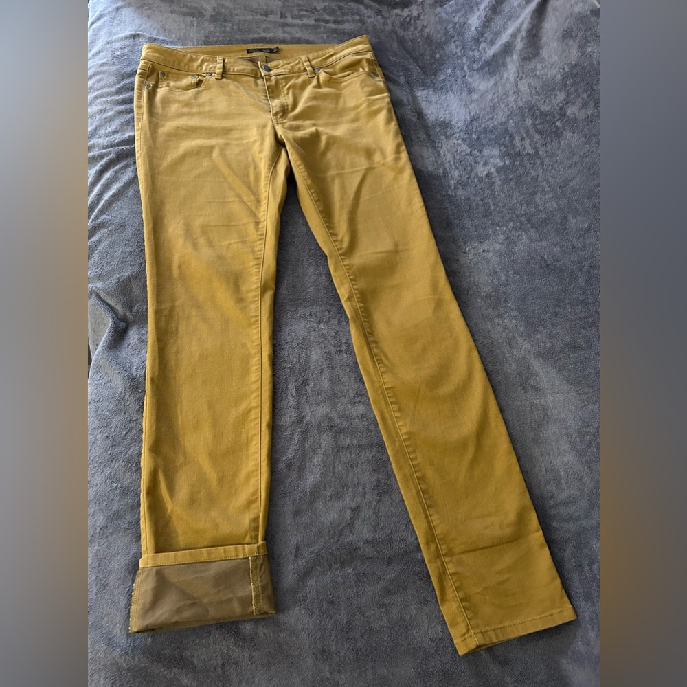 Prana Mustard Brown Straight-Leg Pants